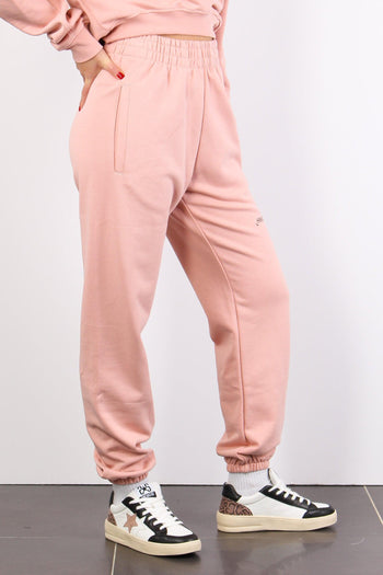 Pantalone Felpa Vita Alta Old Rose - 4