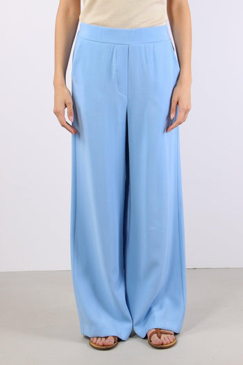 Pantalone Palazzo Misto Viscos Azzurro - 2