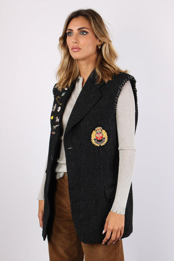 Gilet Patchwork Grey Mix - 5