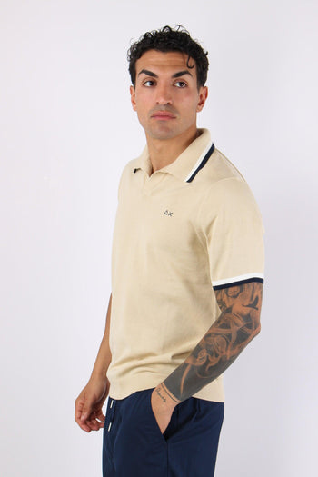 Polo Derby Filo Riga Contrasto Beige - 3