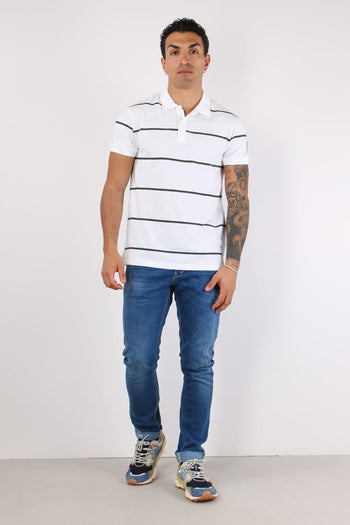 Polo Piquet Riga Bianco/jeep/navy - 2