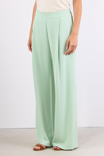 Pantalone Palazzo Pences Verde Acqua - 3