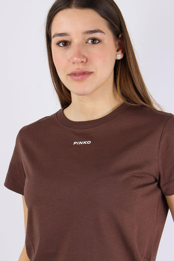 Basico T-shirt Jersey Logo Marrone - 8