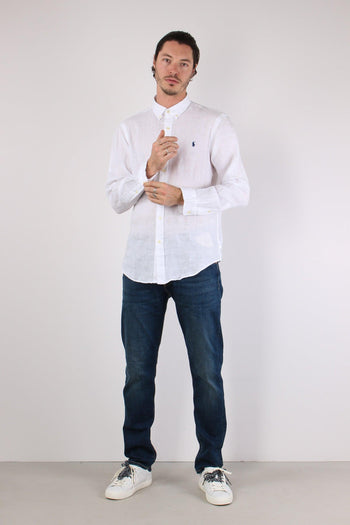 Camicia Lino Slim Fit White - 4