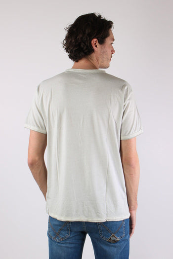 T-shirt Cotone Taglio Vivo Grey Faded - 4