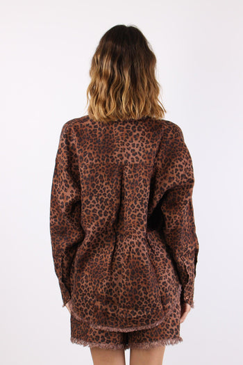 Camicia Lino Animalier Leopard - 4