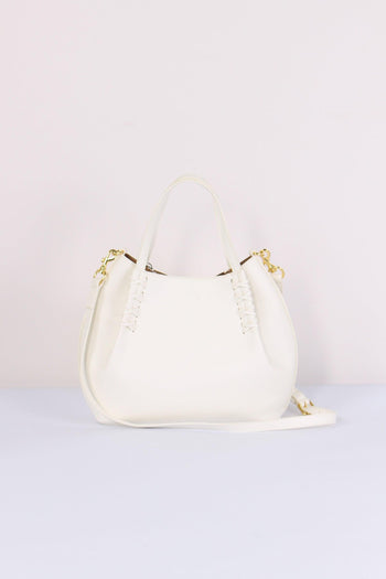 Borsa 2 Manici Intreccio Bianco - 3
