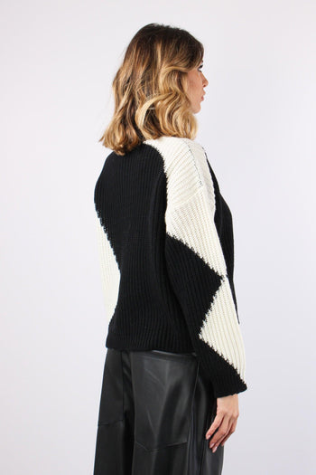 Maglia Bicolor Panna/nero - 6