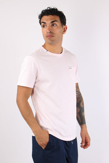 T-shirt Cotone Taschino Rosa - 3