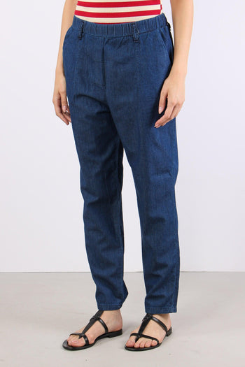 Pantalone Chambray Elastico Di Denim - 3