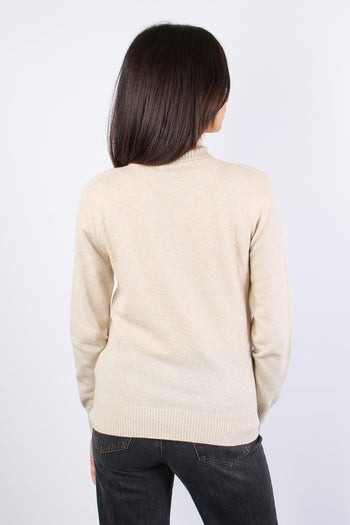 Maglia Collo Alto Misto Cashme Naturale - 3