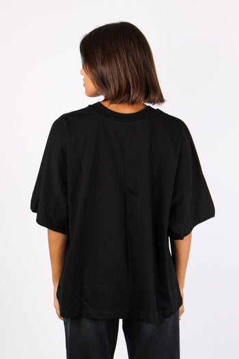 T-shirt Over Logo Nastro Nero - 4