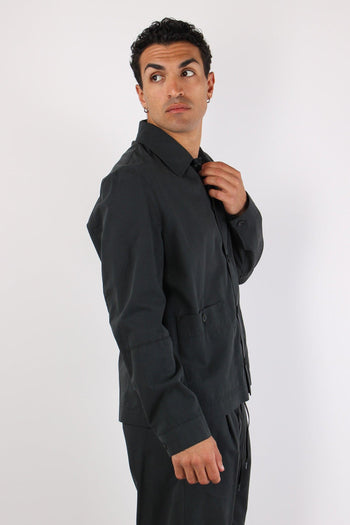 Canoa Giacca Camicia Tasche Nero - 7