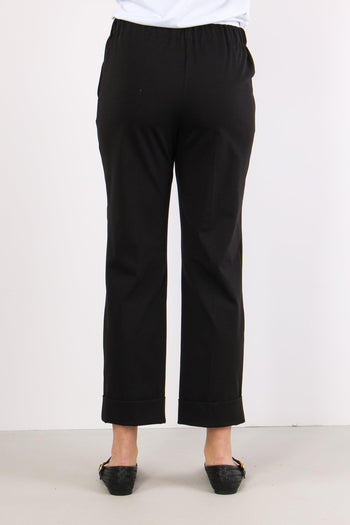 Pantalone Punto Milano Risvolt Nero - 4