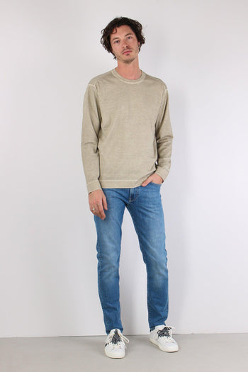 Maglia Doppia Tintura Effetto Lino Cement - 6