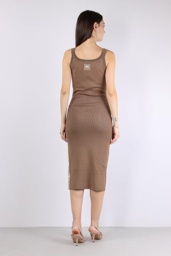 Abito Maglia Spacco Argilla/burro - 3