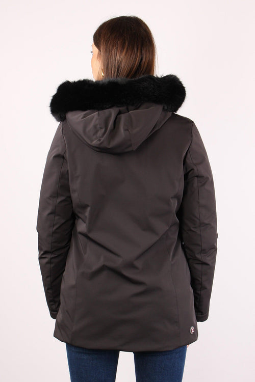 Parka Inserto Ecopelliccia Nero - 2