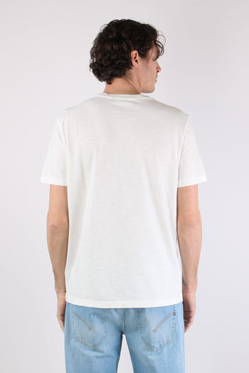 T-shirt Cotone Fiammato Logo Alabastro - 4