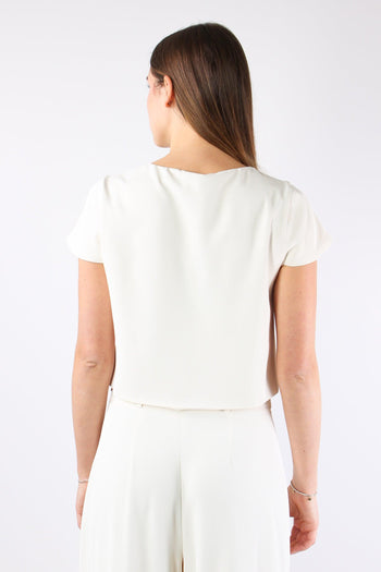 Capucine Top Corto Placca Ivory - 4