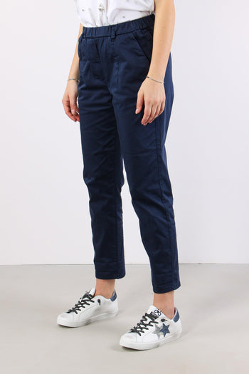 Chino Elastico Rasatello Blu - 3