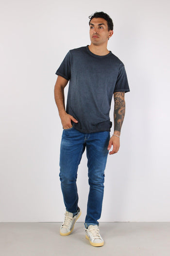 T-shirt Cotone Taglio Vivo Blue Faded - 6
