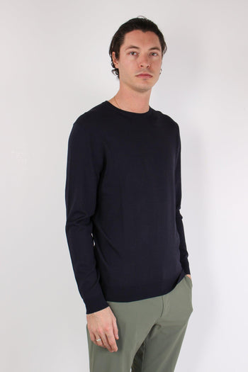 Maglia Girocollo Tessuto Tecnico Blue - 8