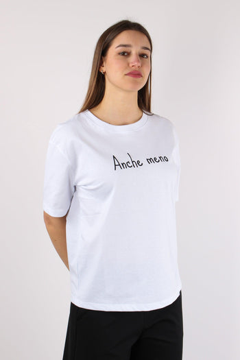 T-shirt Ricamo Anche Meno Bianco - 7