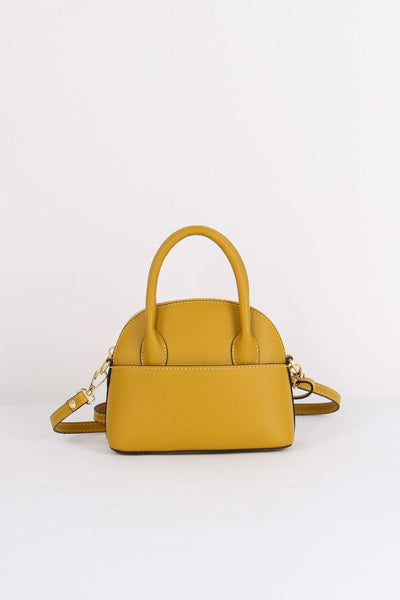 Borsa 100% Pelle Made In Italy Giallo