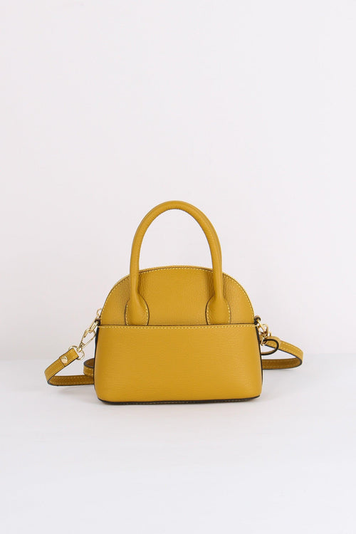 Borsa 100% Pelle Made In Italy Giallo