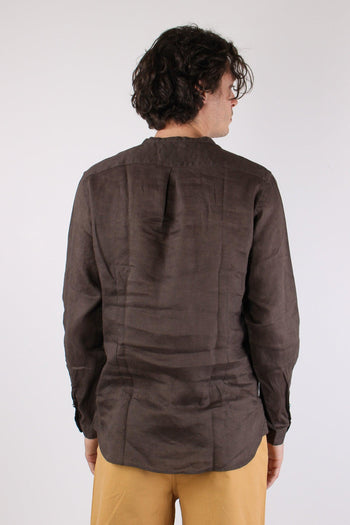 Camicia Coreana Lino Caffe - 4