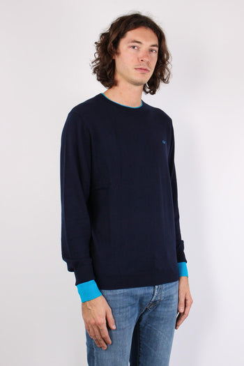 Girocollo Profilo Contrasto Navy Blue - 4