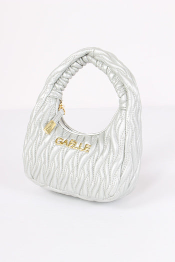 Mini Hobo Matelasse Plisse Argento - 5