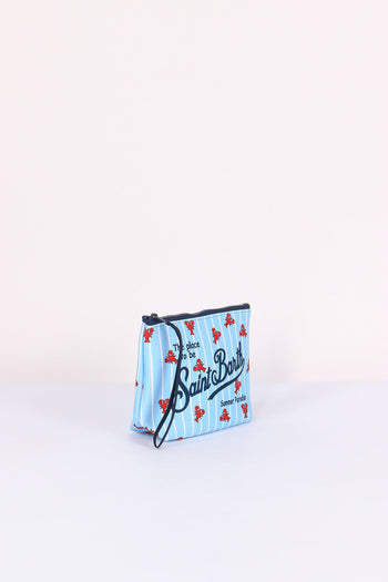 Aline Pochette Righe Azzurro/bianco - 5