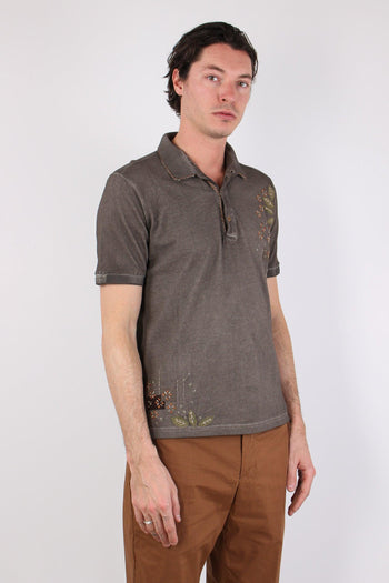 Polo Ricamo Cactus Moro - 5
