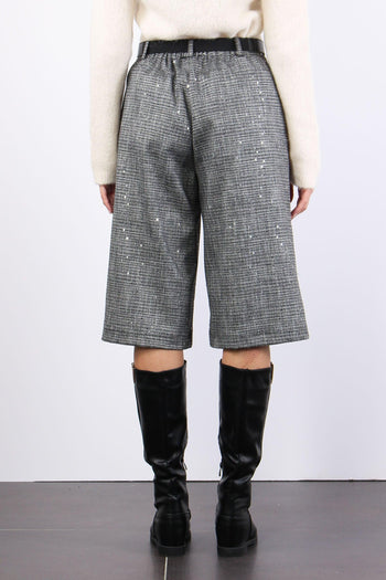 Bermuda Inserto Paillettes Grigio - 4