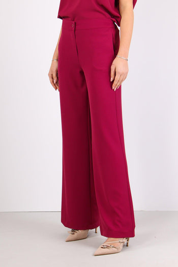 Pantalone Gamba Dritta Fluido Sangria - 3