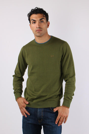 Maglia Collo Contrasto Verde - 2