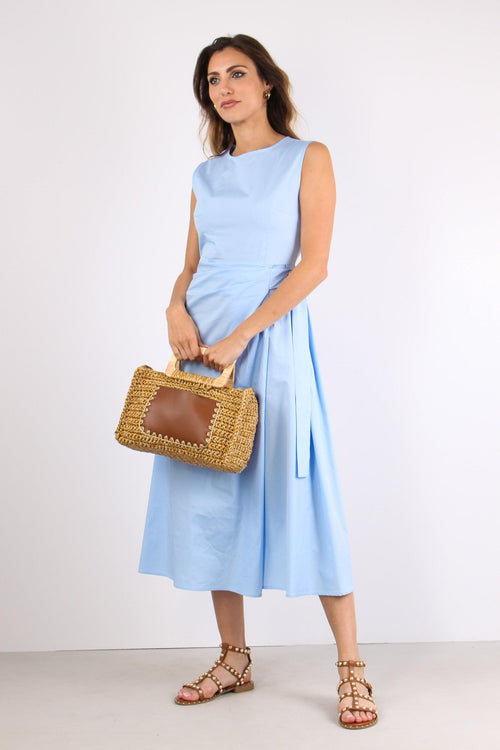 Abito Cotone Ripresa Azzurro