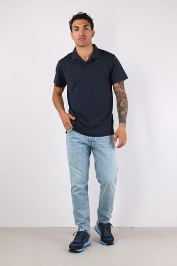 Polo Piquet Tecnica Navy Blue - 5