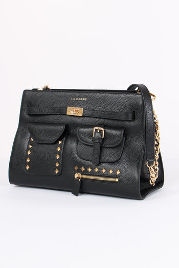 Cartella Tasche Borchie Lather Black - 6