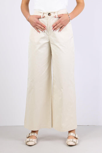 Pantalone Cotone Elastico Beige - 2
