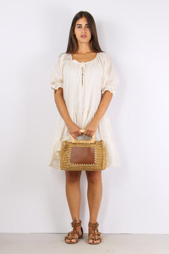 Abito Balze Voile Panna - 5