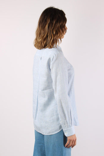 Giurato Camicia Lino Riga Off White - 5