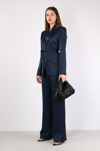 Pantalone Tessuto Cangiante Blu - 5