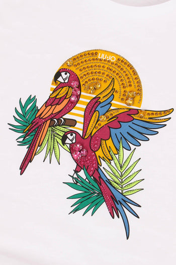T-shirt Stampa Tucano Bianco - 8