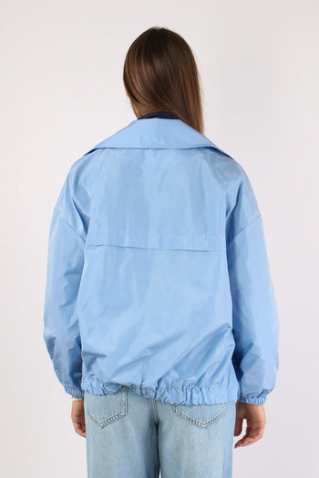 Giubbotto Doppiopetto Nylon Azzurro - 4