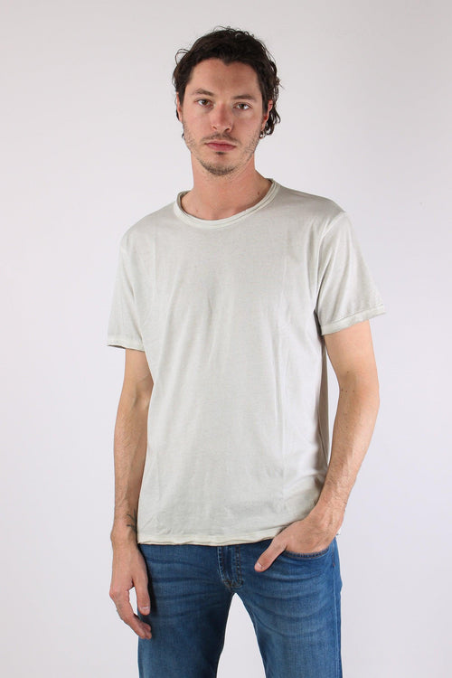 T-shirt Cotone Taglio Vivo Grey Faded