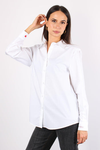 Camicia Over Ricamo Polso Bianco - 3