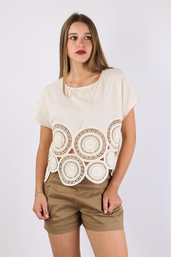 Blusa Ricamo Fondo Burro - 2