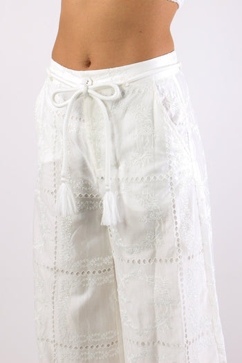 Pantalone Sangallo Cintura Bianco - 8